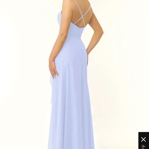 NWT Azazie Naeem Floor Length Dress - Picture 2 of 6